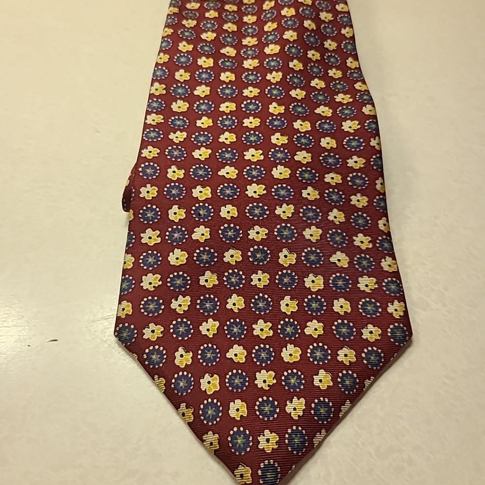 Christian Dior Monsieur Silk Tie Floral 60”x 3.75” Woven in Italy, Made in USA - Picture 2 of 6
